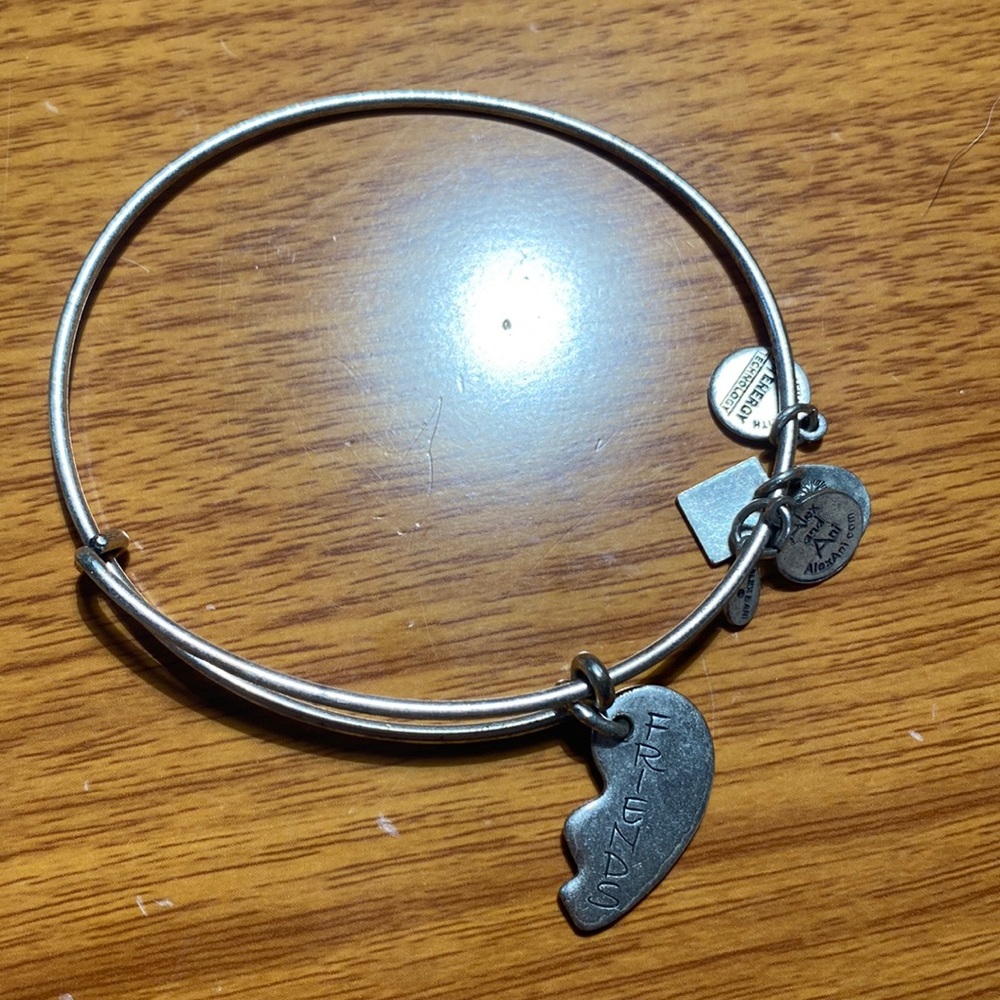 Alex and Ani FRIENDS HEART HALF Charm Bangle
